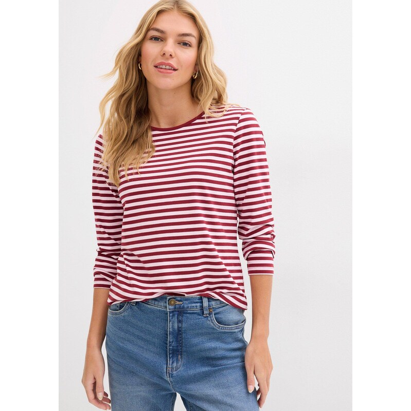 bonprix Tričko s dlhým rukávom, farba ružová 67232746