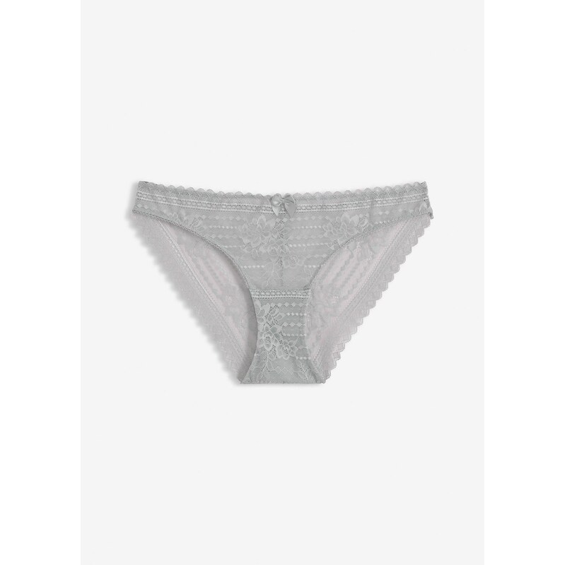 bonprix Nohavičky z čipky, farba šedá 67423833