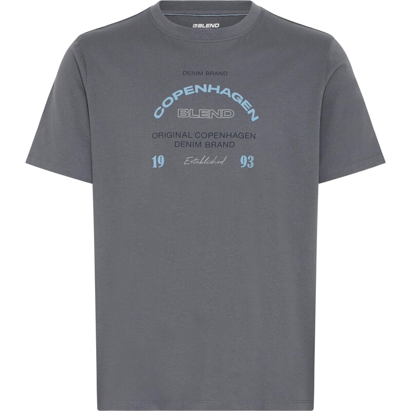 BLEND Tričko BHKORNELI nebesky modrá / svetlosivá / tmavosivá / čierna 67236983
