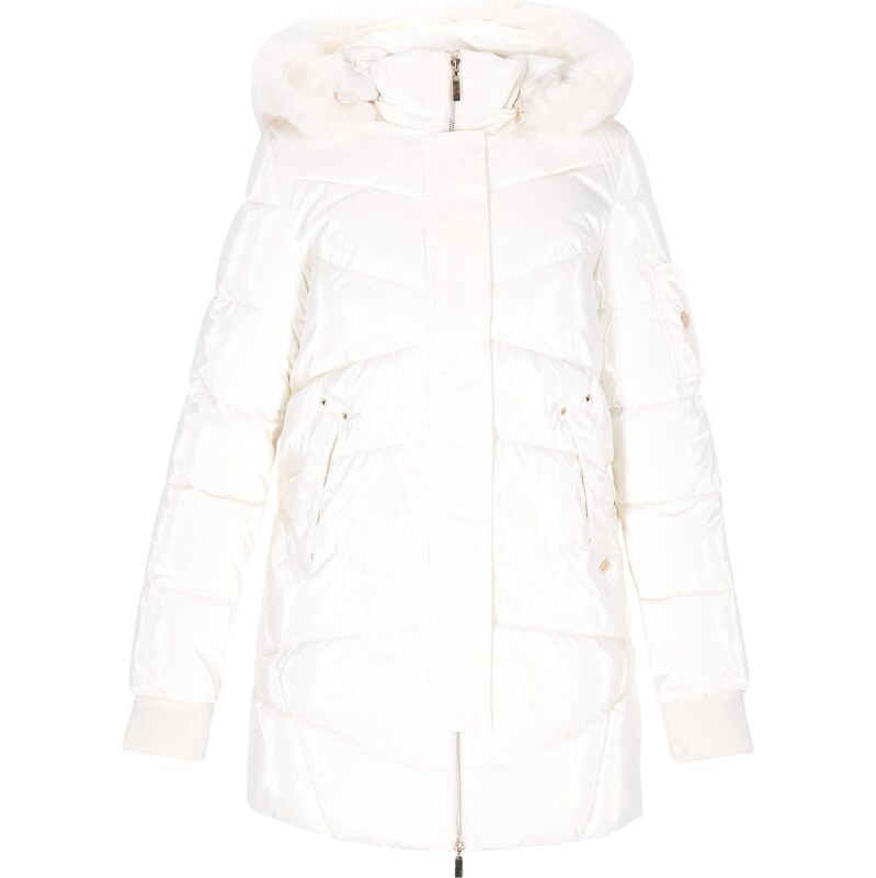 faina Zimný kabát šedobiela 67237126