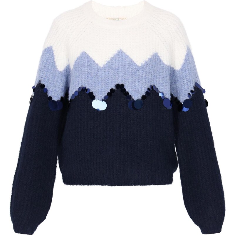 IZIA Sveter svetlomodrá / tmavomodrá / biela ako vlna 67237138