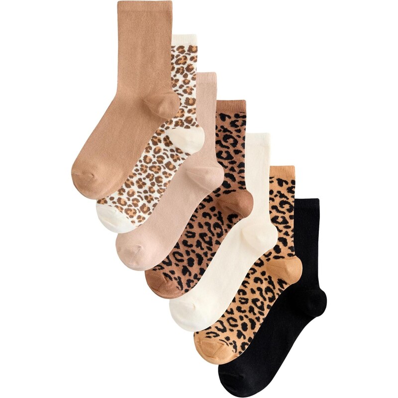 Next Ponožky farba ťavej srsti / hnedá / čierna / šedobiela 67237186