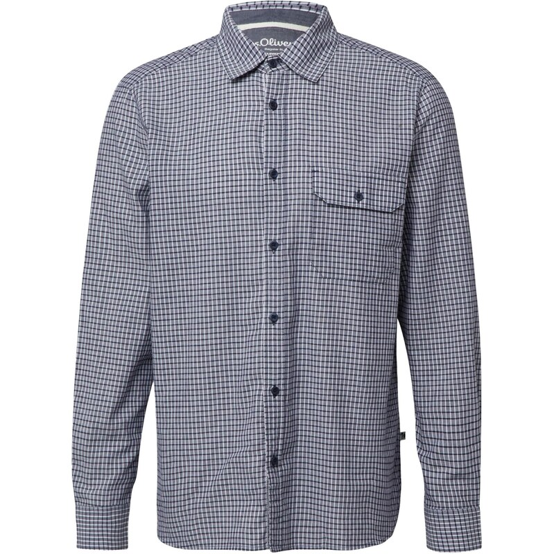 s.Oliver Košeľa námornícka modrá / šedobiela 67237300