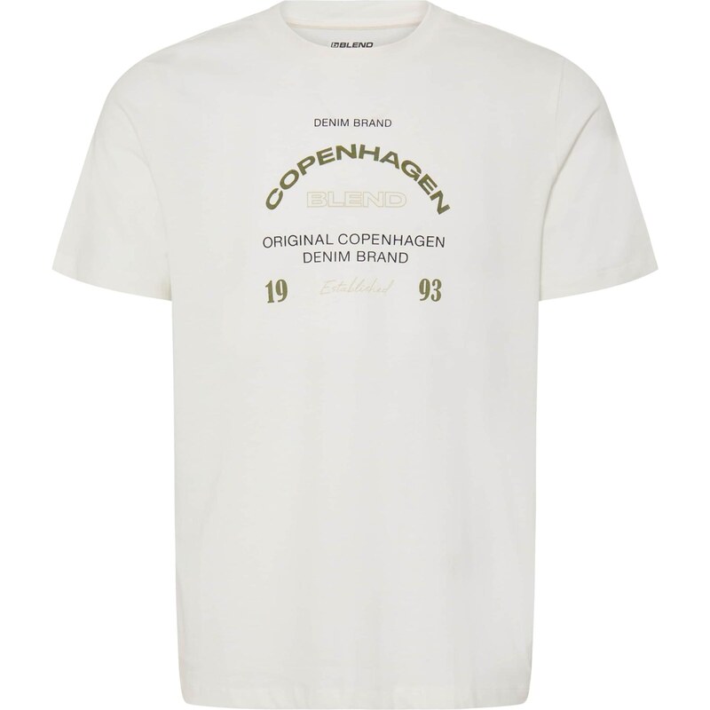 BLEND Tričko BHKORNELI béžová / kaki / čierna 67237397