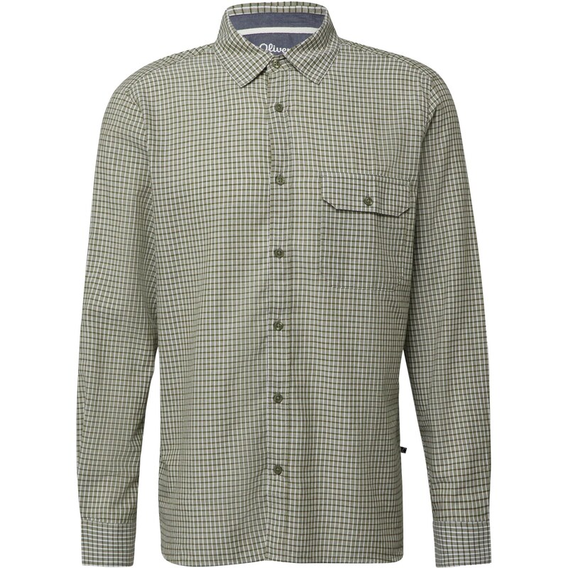 s.Oliver Košeľa tmavozelená / biela 67237438