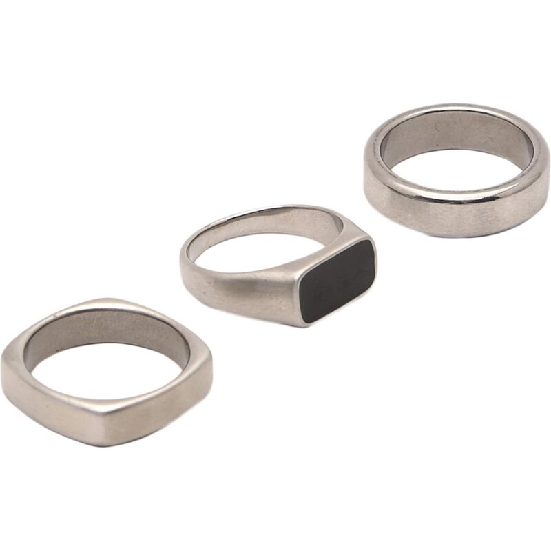 Pull&Bear Prsteň čierna / strieborná 67237533