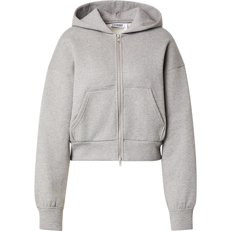 WEEKDAY Tepláková bunda Danni sivá 67237557