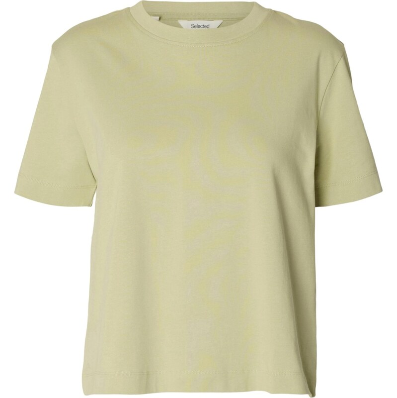 SELECTED Tričko SLFEssential pastelovo zelená 67253244