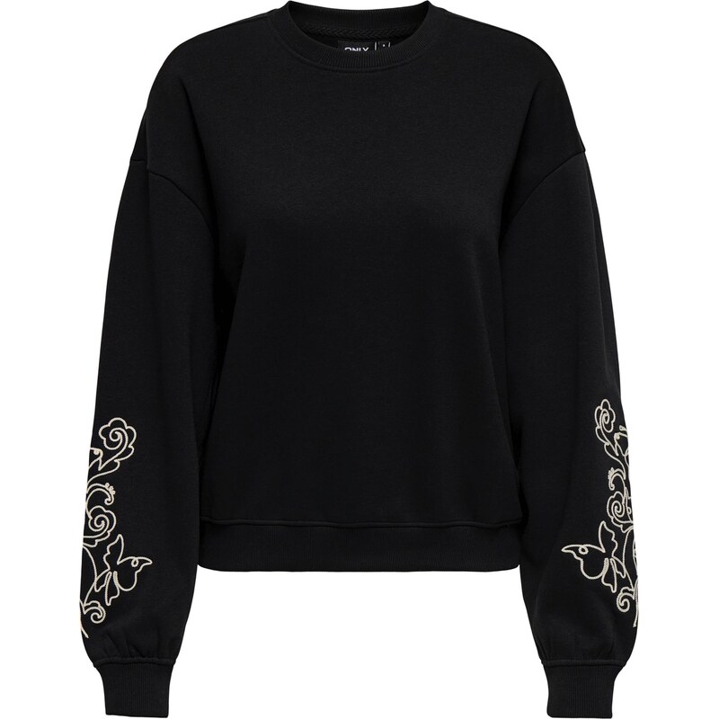 ONLY Mikina ONLBROOKE krémová / čierna 65663991