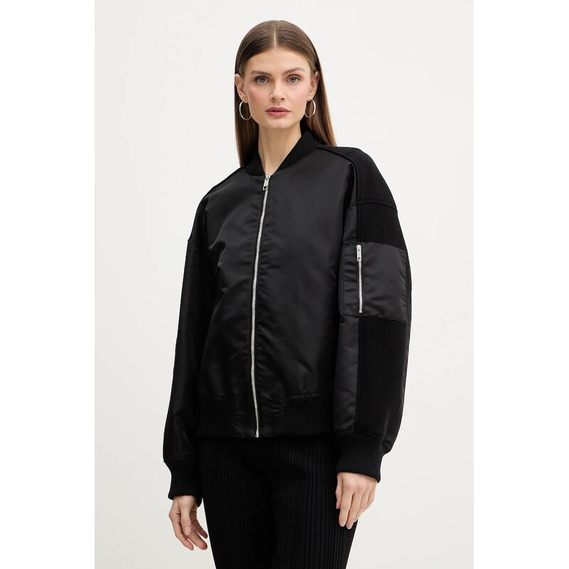 Bunda bomber s prímesou vlny BOSS 67074841