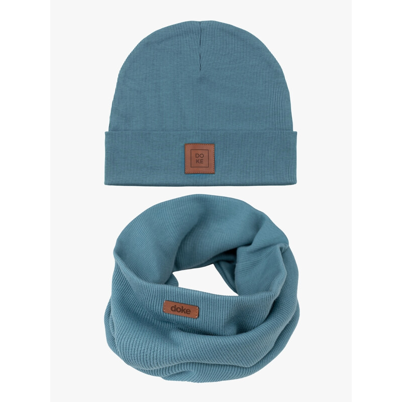 DOKE Detský set bavlnená čiapka a nákrčník organic ed hydro do 11 let 67623211