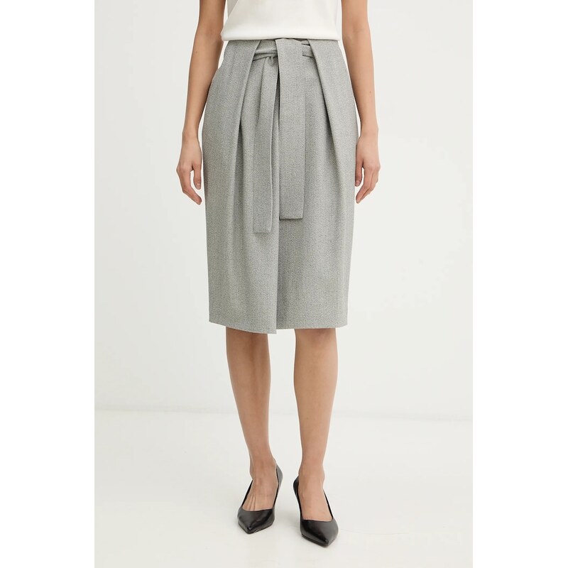 Sukňa s prímesou vlny BOSS Vakava 67067094