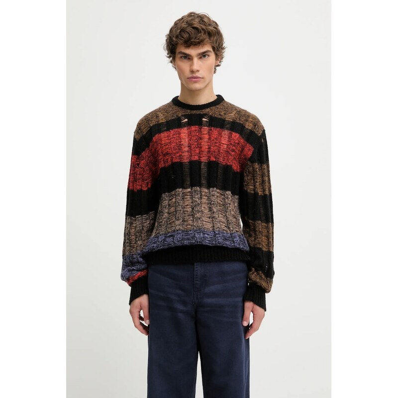 Sveter s prímesou moheru Aries Mohair Cable 67168117