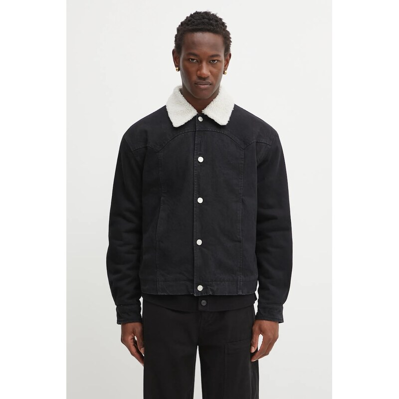 Rifľová bunda Aries Sherpa Denim Car Coat 67168120