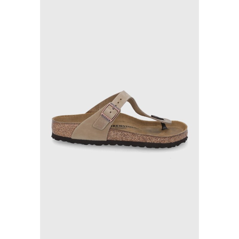 Nubukové šľapky Birkenstock Gizeh 29102661