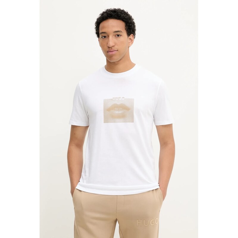 Bavlnené tričko HUGO Deterni 63793135