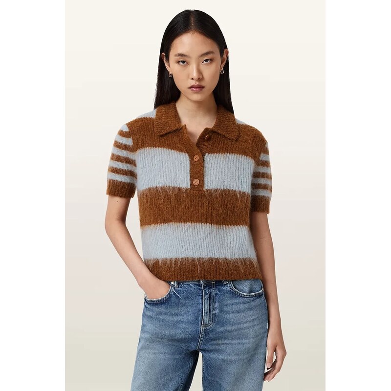 Sveter s prímesou vlny AllSaints CLEM 67196295