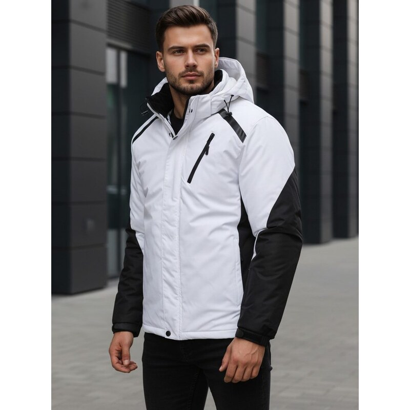 Dstreet Zimná biela pánska bunda 67243302