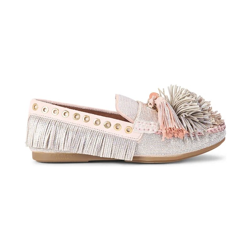 Semišové mokasíny Kurt Geiger London Pom Pom Moccasin 67227418