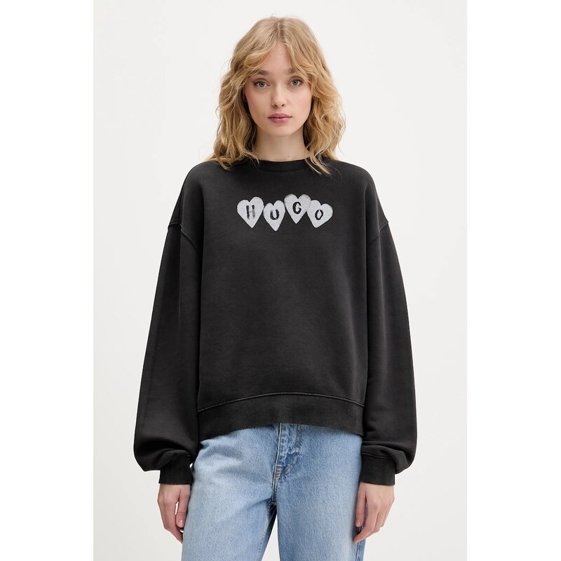 Bavlnená mikina HUGO Deroxina_8 66937456