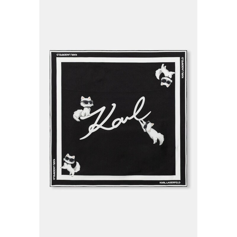 Hodvábna šatka Karl Lagerfeld IKON 66976389