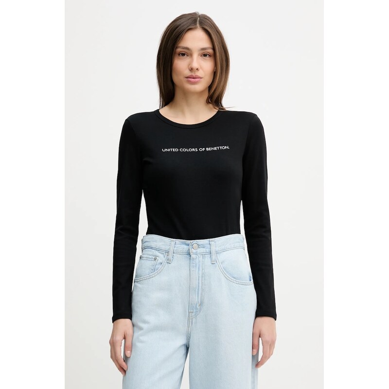 Bavlnené tričko s dlhým rukávom United Colors of Benetton 67188865
