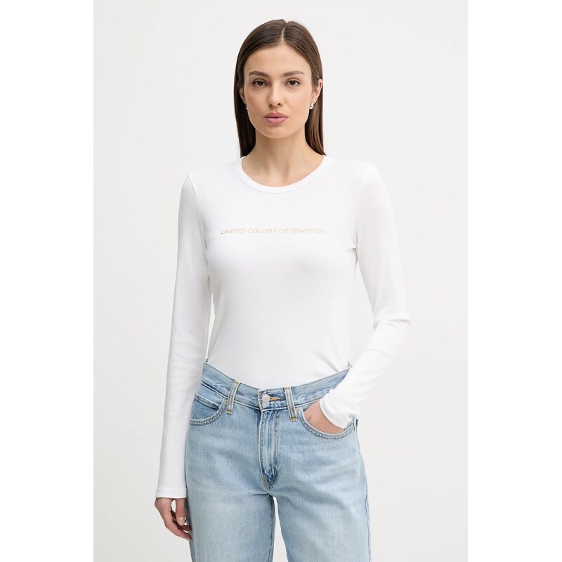 Bavlnené tričko s dlhým rukávom United Colors of Benetton 67188866