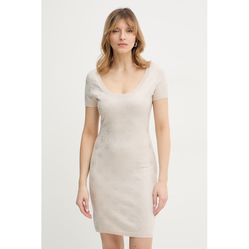 Šaty s prímesou vlny Guess 4G 67227626