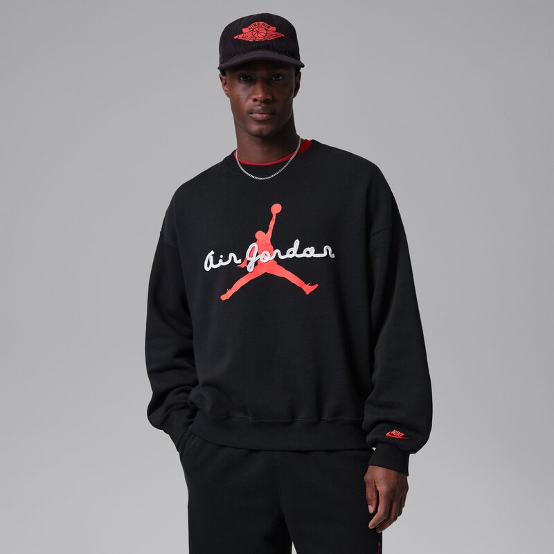 Jordan Brooklyn Fleece Crewneck Sweatshirt Black - Pánske - Mikina 67244296