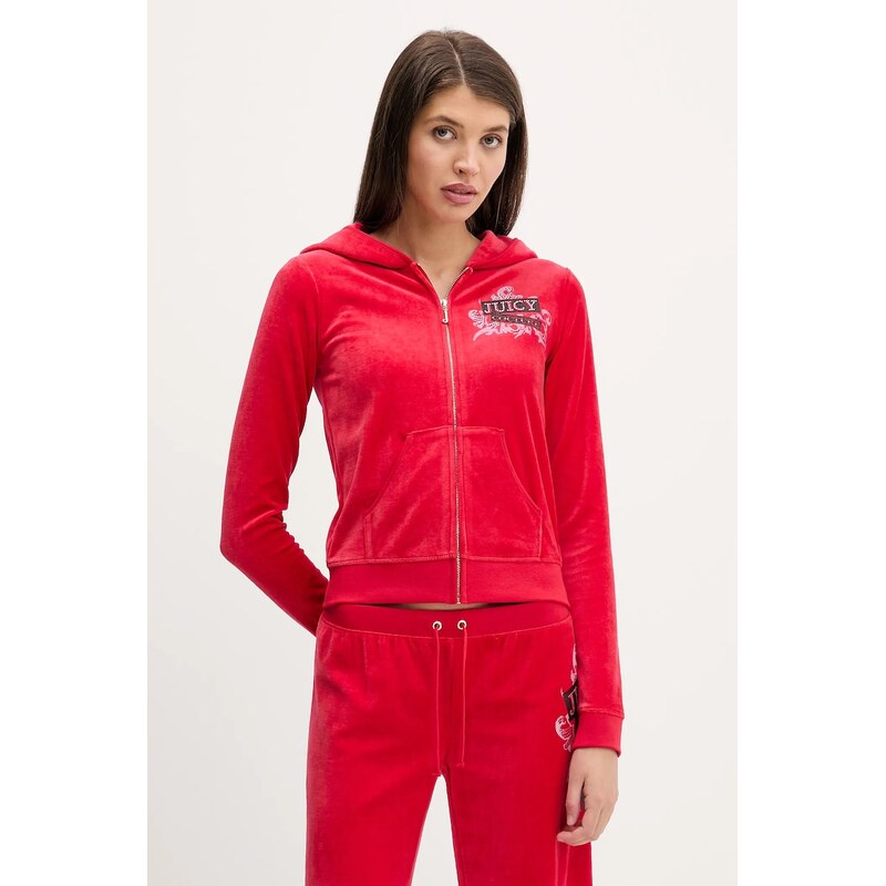 Velúrová mikina Juicy Couture Wrap You Up 66691892