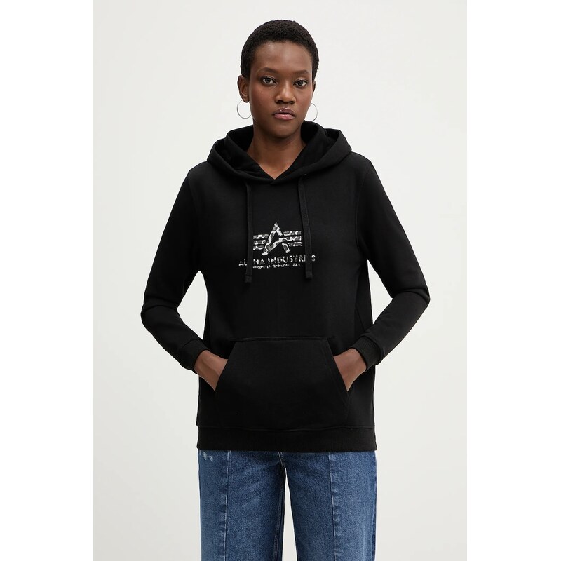 Mikina Alpha Industries Basic Hoodie BL Mirror Leo W 67068645