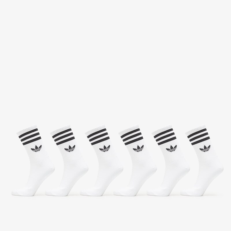 adidas Originals Ponožky adidas 3S Crew Sock 6-Pack White S 67246818