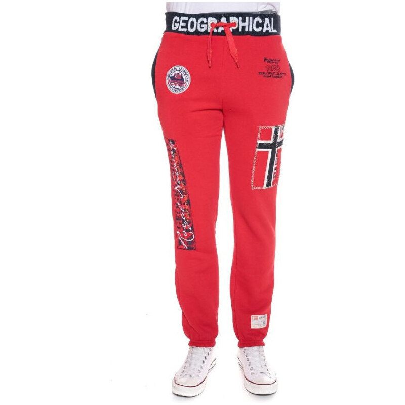Geographical Norway Pánske tepláky WY8619H/GN Červený vzor - 67263669