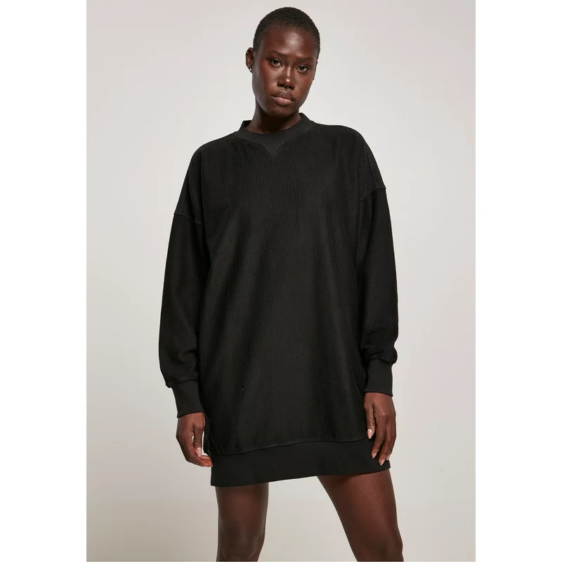 Urban Classics Dámske oversize mikinové šaty čierne 67248084