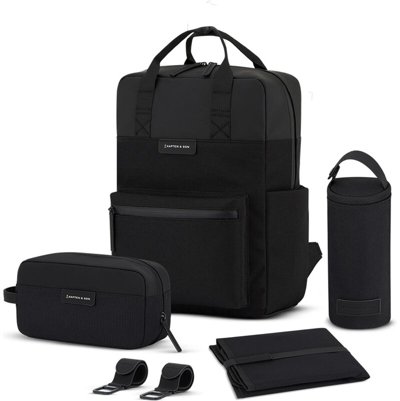 Kapten & Son Batoh Bergen Pro Diaper čierna 67251007