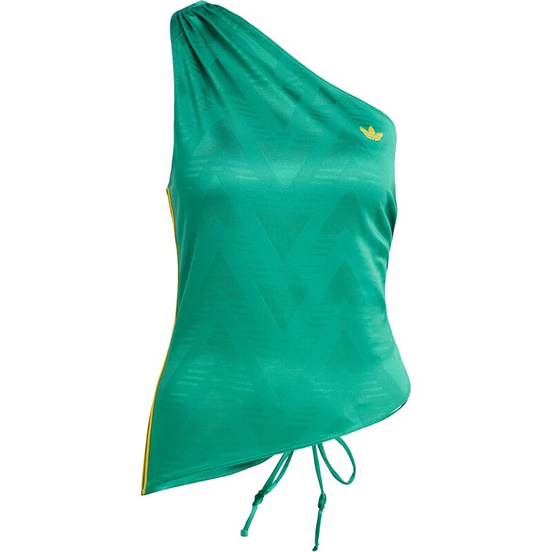 ADIDAS ORIGINALS Top ROUCHED ONE SHOULDER žltá / smaragdová 67251176