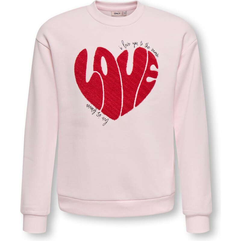 ONLY GIRLS Mikina KOGLOVELY rosé / tmavočervená / čierna 67251319