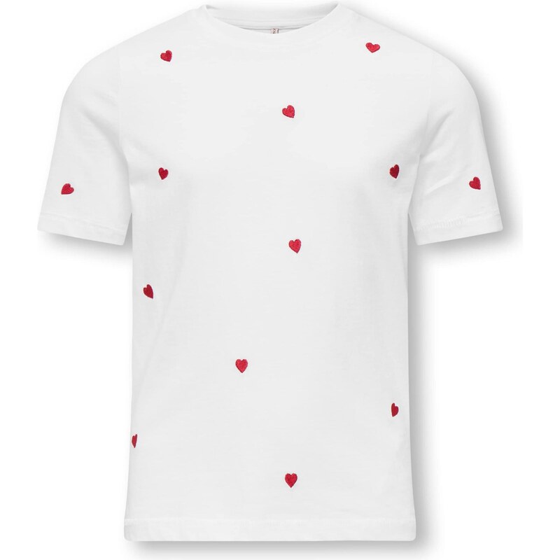 ONLY GIRLS Tričko KOGKETTY jasne červená / biela 67251326