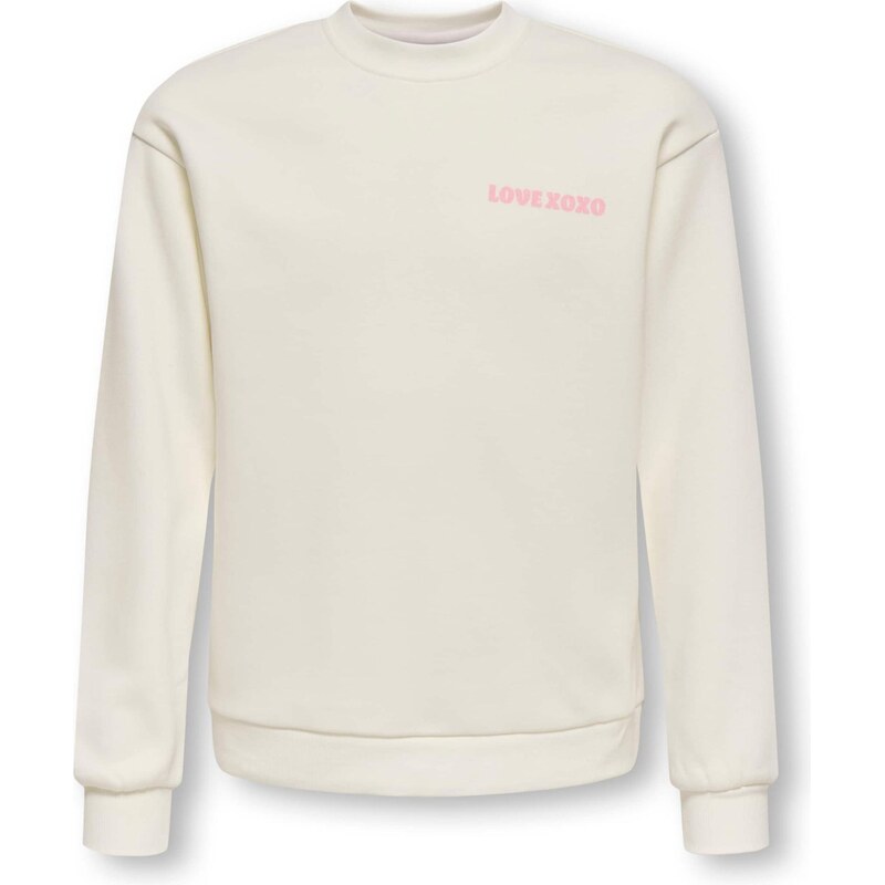 ONLY GIRLS Mikina KOGLOVELY krémová / svetloružová / červená 67251328