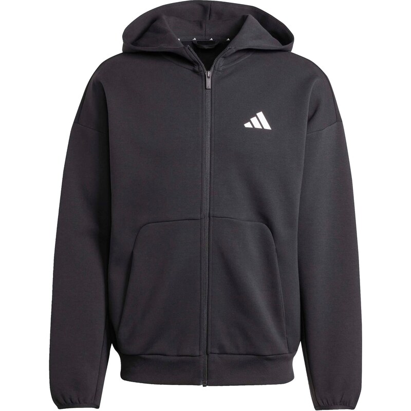 ADIDAS SPORTSWEAR Športová mikina so zipsom čierna / biela 67251357