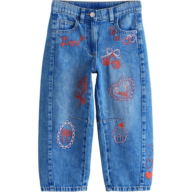 Next Džínsy modrá denim / ružová / červená 67251368