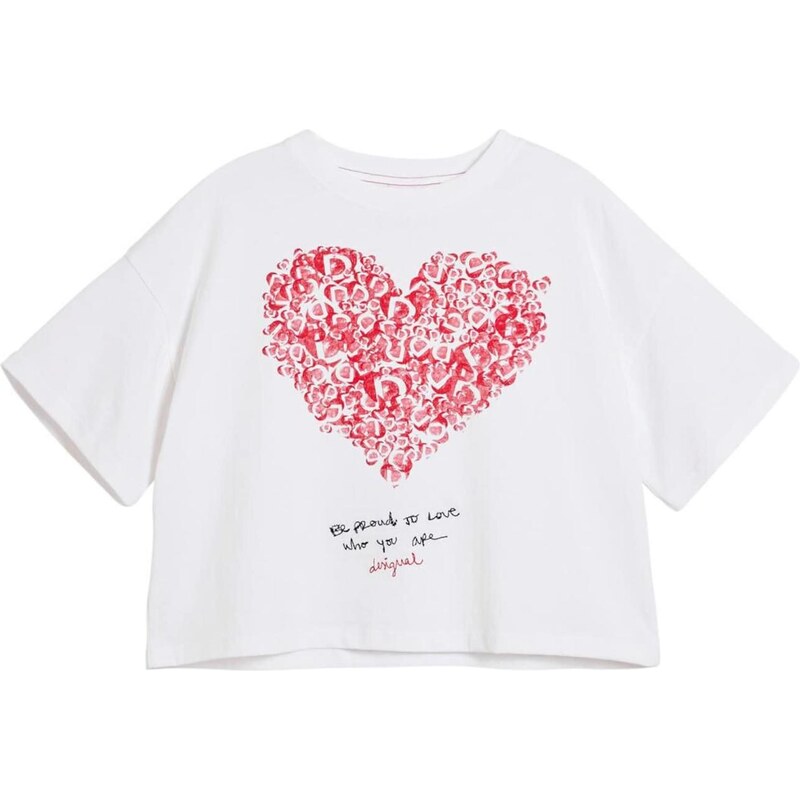 Desigual Tričko Minime červená / čierna / biela 67252527