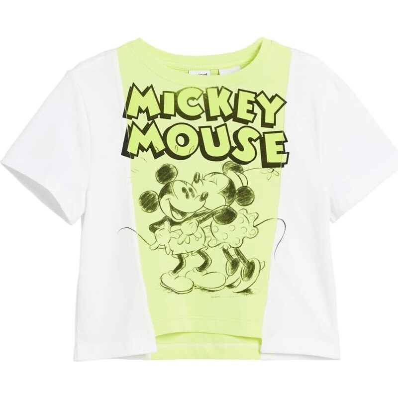 Desigual Tričko citrónová / čierna / biela 67252577