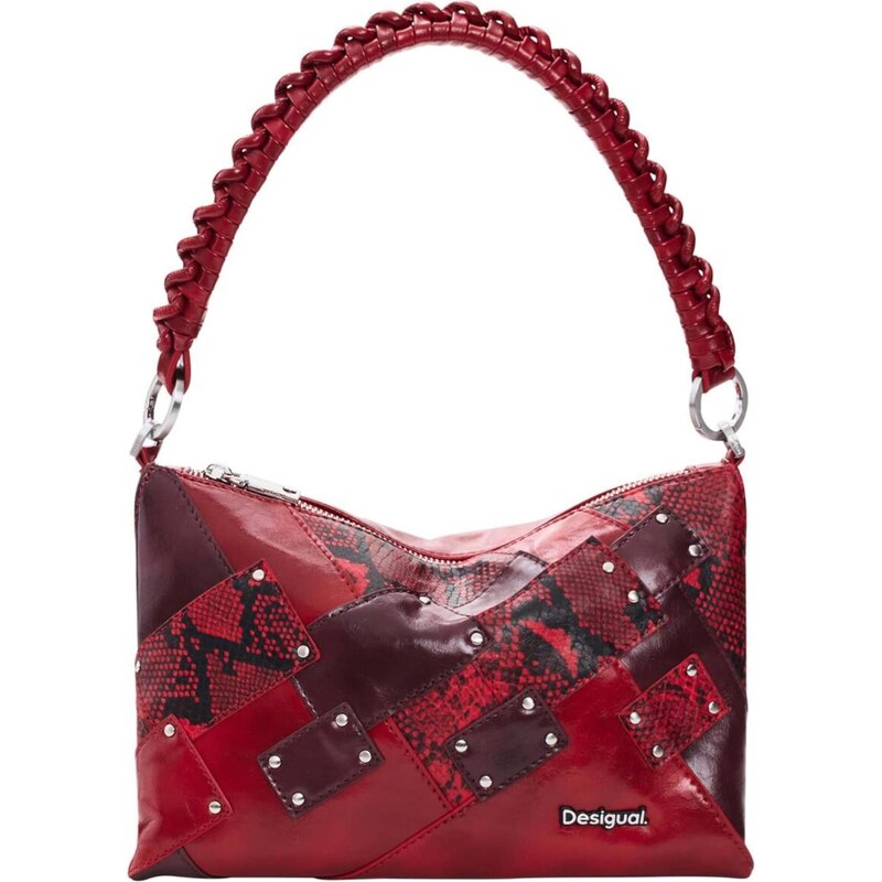 Desigual Taška cez rameno červená / burgundská / čierna 67252586