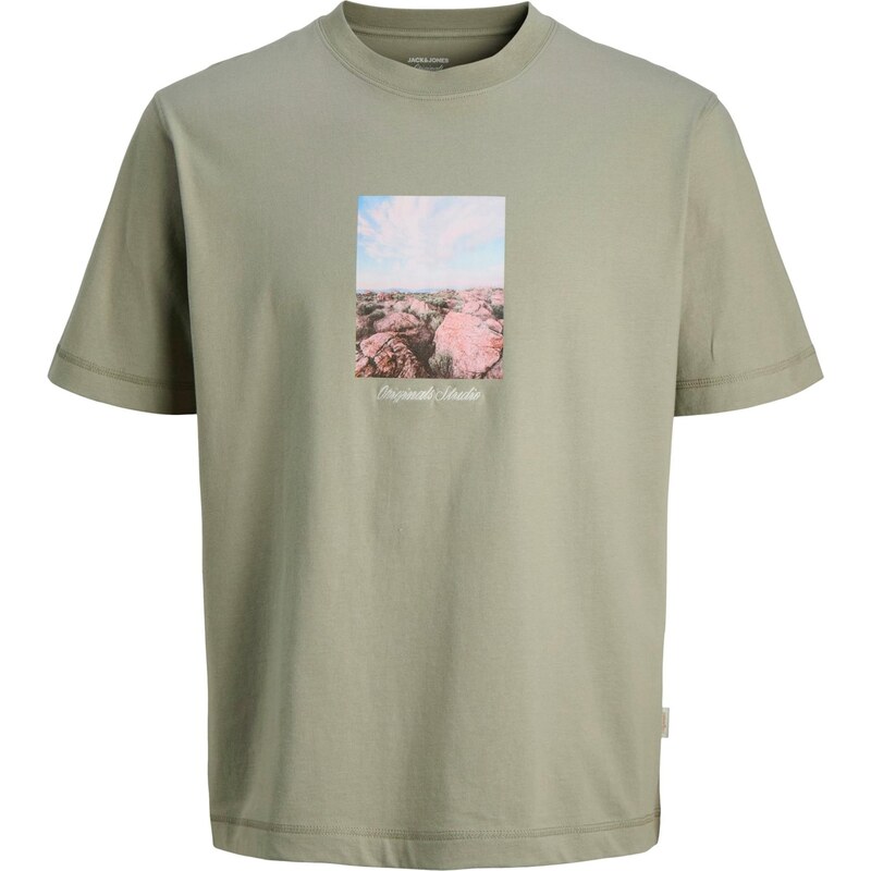 JACK & JONES Tričko JORNORREBRO svetlomodrá / trávovo zelená / púdrová 67252647