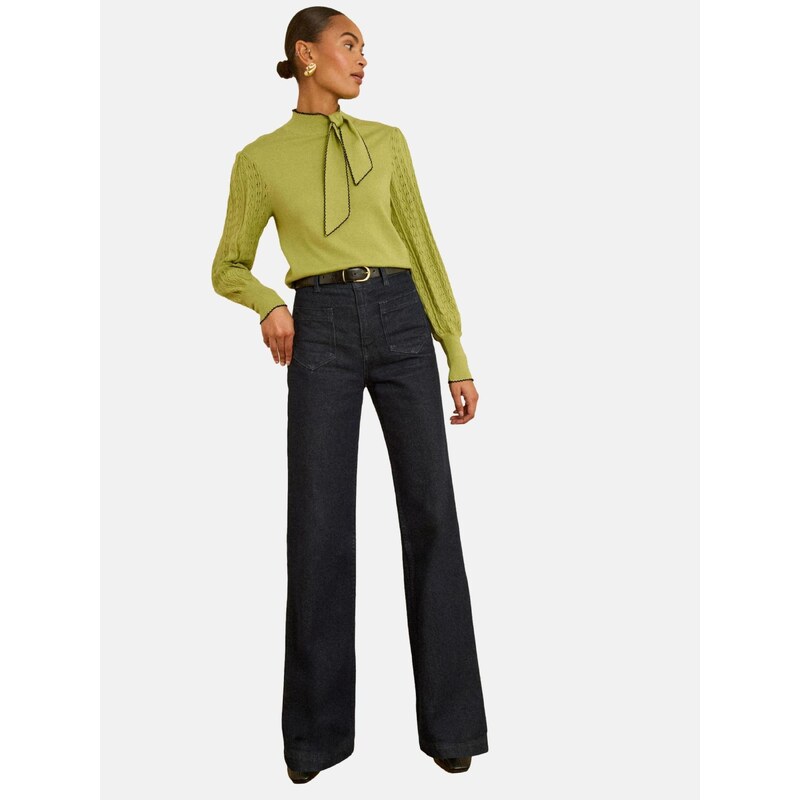 love & roses Sveter kaki / čierna 67252666