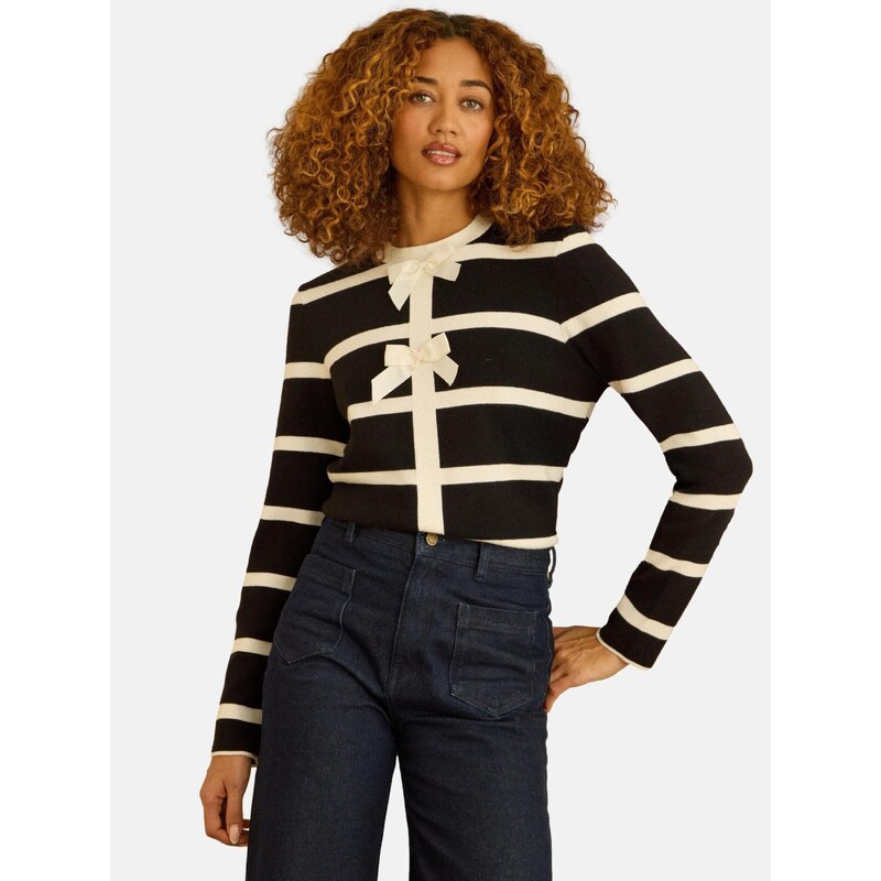 love & roses Sveter čierna / biela ako vlna 67252745