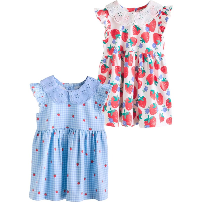 Next Šaty svetlomodrá / zelená / červená / biela ako vlna 67252802