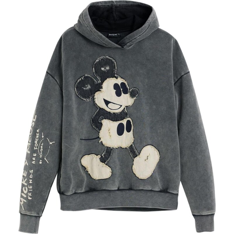 Desigual Mikina Mickey čierna / čierna melírovaná / biela 67252810