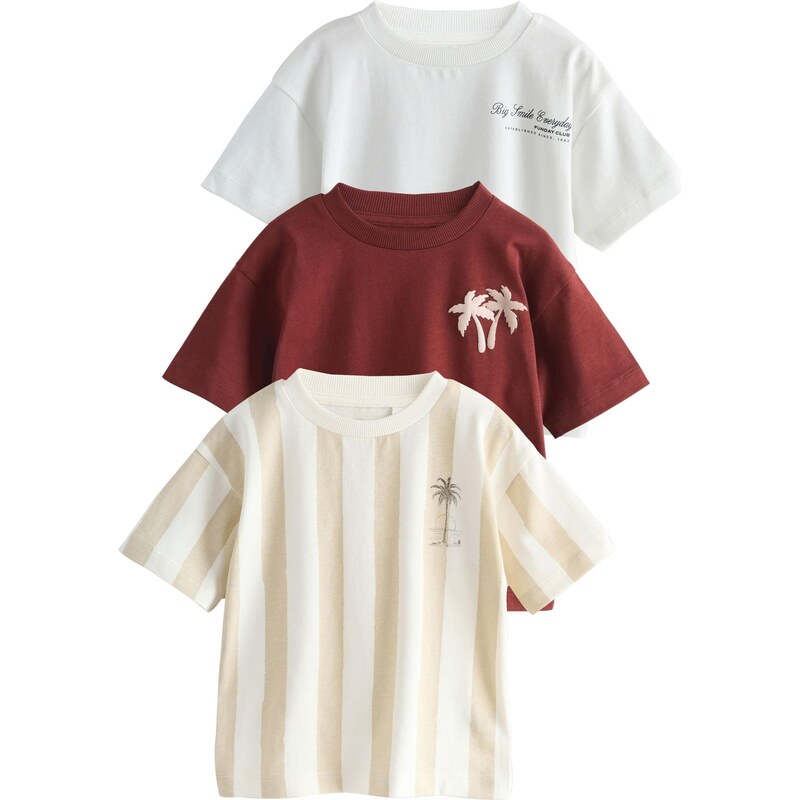 Next Tričko slonová kosť / červená / biela 67252827